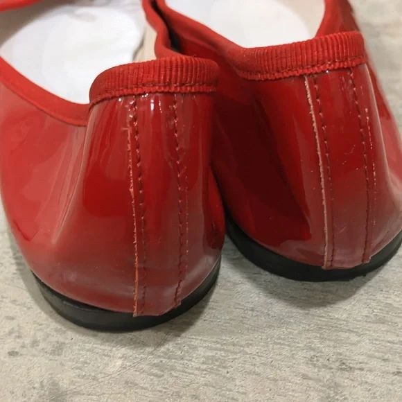Repetto Women's Red Ballet Flats. Small dot on left toe. Barely noticeable. - Picture 6 of 6